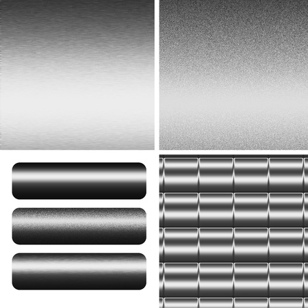 silver textured metal backgrounds and boards to insert text or web designの写真素材