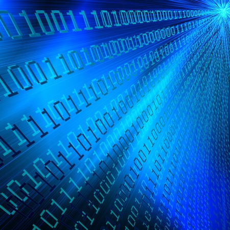 abstract binary digits explosion as modern illustration or bacground to designの写真素材