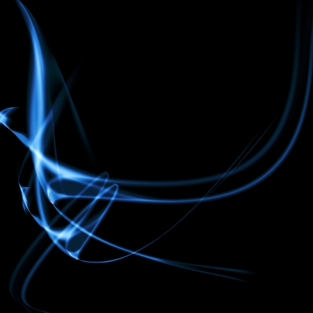 blue abstract background lighting effects on black backgroundの写真素材