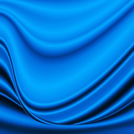 blue abstract background smooth silk curtain as unique banner templateの写真素材