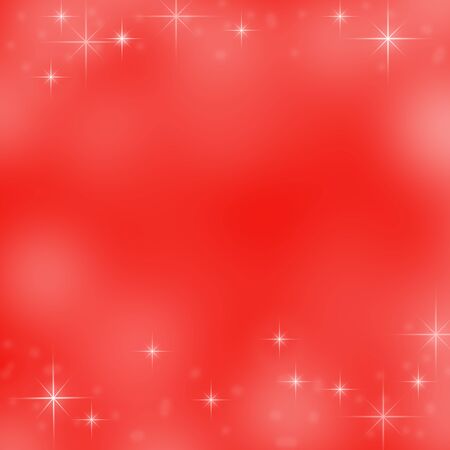 red christmas background decoration white lights and starsの写真素材