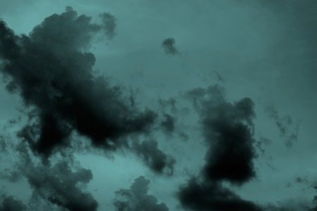 black clouds on gloomy skyの写真素材