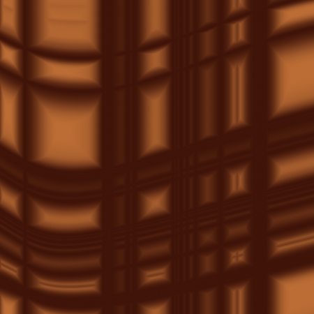 brown background cubes of chocolateの写真素材