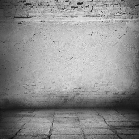 plastered wall texture background black and white interior background with vignette illustrationの写真素材