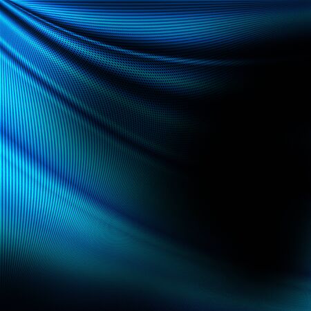black and blue abstract background, decorative silk waves, grid patternの写真素材