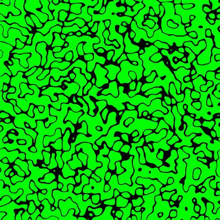 blurred cells abstract background texture pattern, black abstract shapes on green backgroundの写真素材