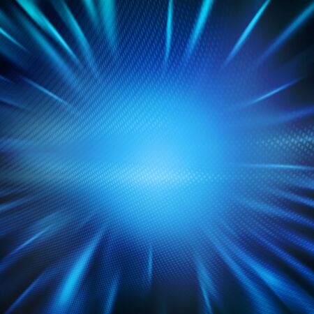 blue abstract background wavy grid pattern texture rays of spot lightの写真素材