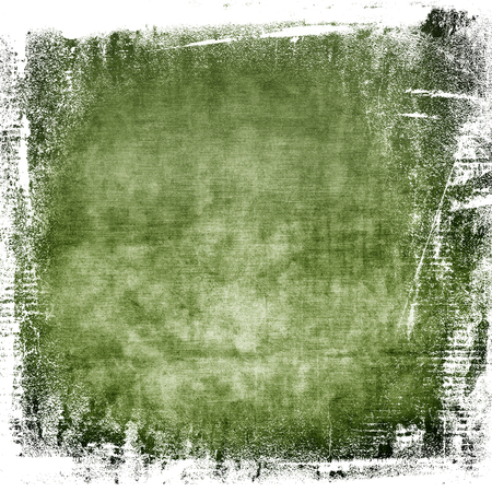 watercolor painted wall texture old paper grunge background in green colorの写真素材