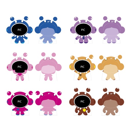 illustration of bubble frameのイラスト素材