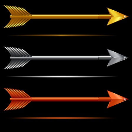 Three Arrows - Gold Silver and Bronzeのイラスト素材