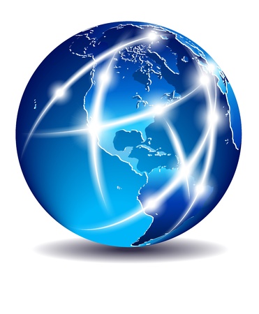 Communication World, Global Commerce - Americaのイラスト素材