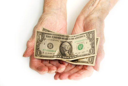 Money in Handsの写真素材