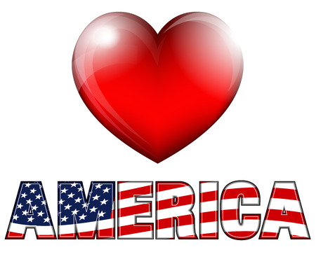 LOVE AMERICAのイラスト素材