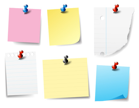 Pinned Paper Notes - Post it, Labels, Pinned Paper Notes - Post it, Labels,