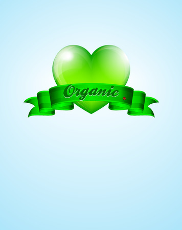 Love Organic Green Heart Backgroundのイラスト素材