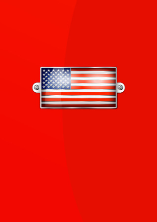 American Flag Enamel Badge - Backgroundのイラスト素材