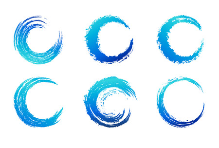 Graphic Brush Swirls - Circular Brush Strokeのイラスト素材