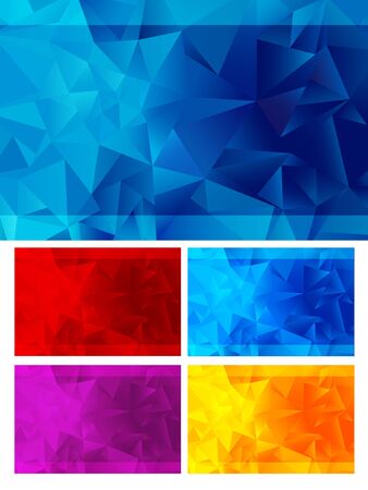 Triangle Abstract Backgrounds Five Colorsのイラスト素材