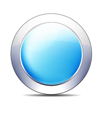 Pale Blue Shiny Button Icon, Vector Designのイラスト素材