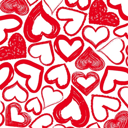 Red hearts valentine wallpaper vectorのイラスト素材