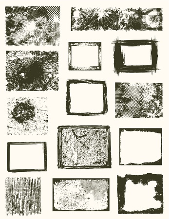 Various grunge frames のイラスト素材
