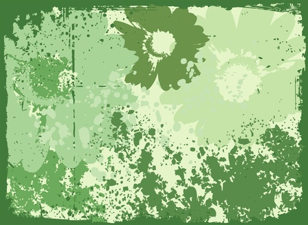 Grunge flowers background のイラスト素材