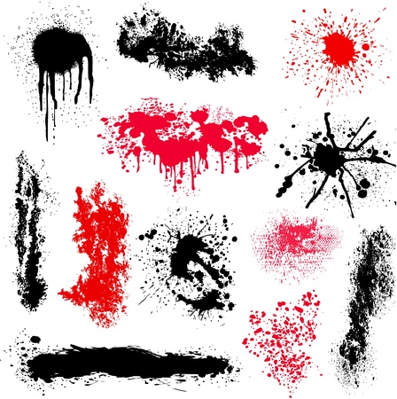 Spots red and blackのイラスト素材
