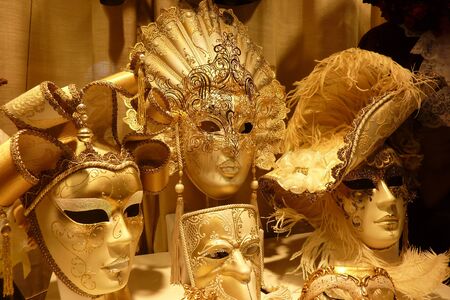 Traditional venetian masksの写真素材