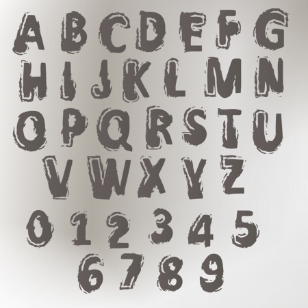 Grunge letters vectorのイラスト素材