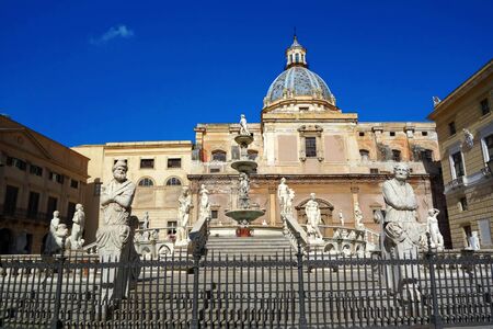 Fontana Pretoria in Palermo, Sicilyのeditorial素材