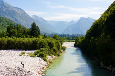 Beautiful nature in Bovec, Sloveniaの写真素材