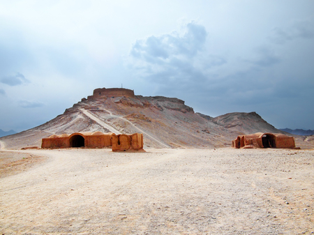 Towers of Silence in Yazd, Iranの写真素材