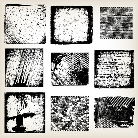 Different grunge vector framesのイラスト素材