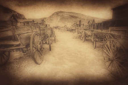 Old west, Old trail town, Cody, Wyoming, United States, vintage version