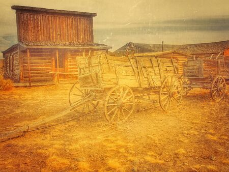 Ghost Town, Cody, Wyoming, United States, vintage versionの写真素材
