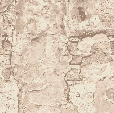 Old wall texture, vector design on realistic presentation.のイラスト素材