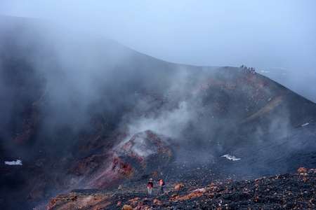Mount Etna volcano, Sicily island Italyのeditorial素材