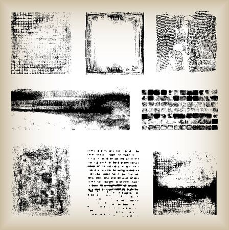 Set of different grunge banners, vectorのイラスト素材