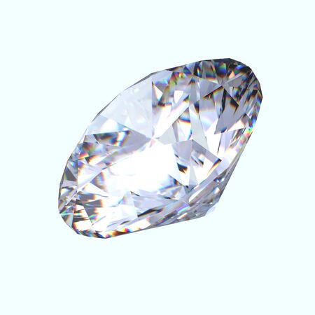3d Round brilliant cut diamond perspectiveの写真素材