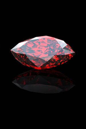  Garnet.Marquis. Jewelry gems on black backgroundの写真素材