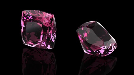 Ruby gems  isolated on black background. Gemstoneの写真素材