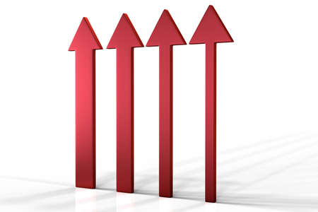  Up arrow on white background isolated