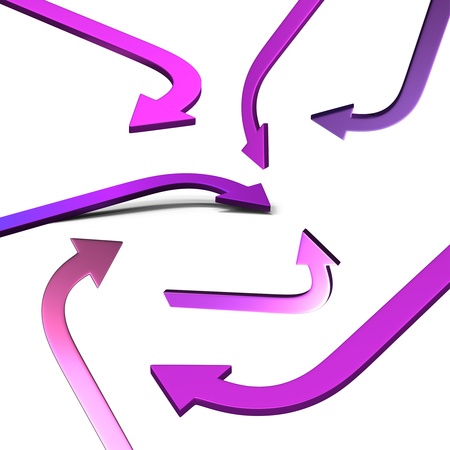 Arrow on white background isolated  Pointing upの写真素材