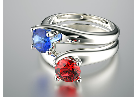 Wedding Ring with diamond. Jewelry backgroundの写真素材