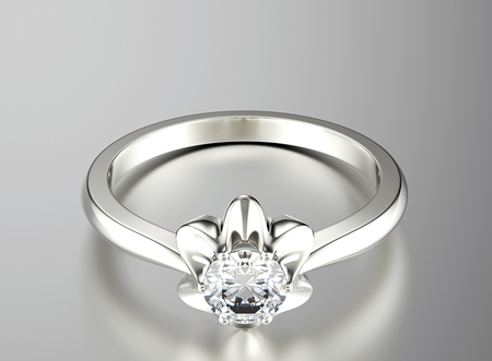 Fashion ring with diamond. Jewelry backgroundの写真素材