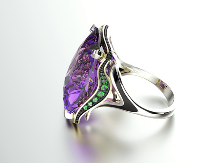 Ring with Diamond. Jewelry backgroundの写真素材