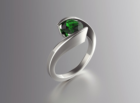 Ring with Diamond. Jewelry background. Valentine and wedding dayの写真素材