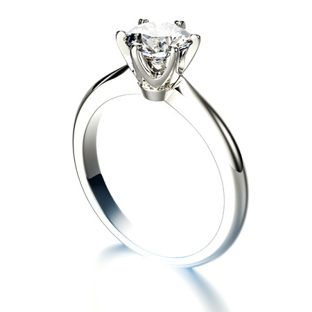 Engagement Ring with Diamondの写真素材