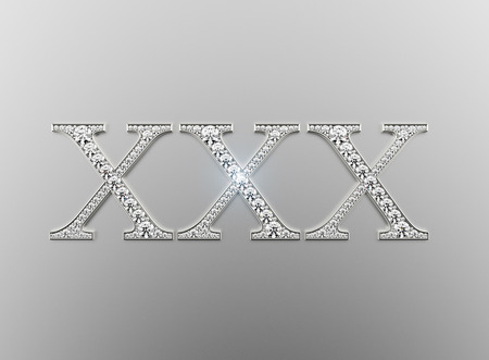 Background with XXX diamond signの写真素材