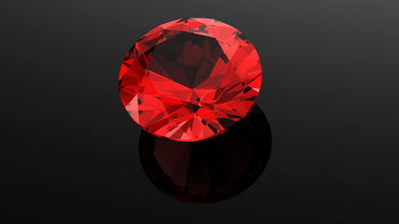 Round diamond. Gemstone.  Jewelry background. 3D renderingの写真素材